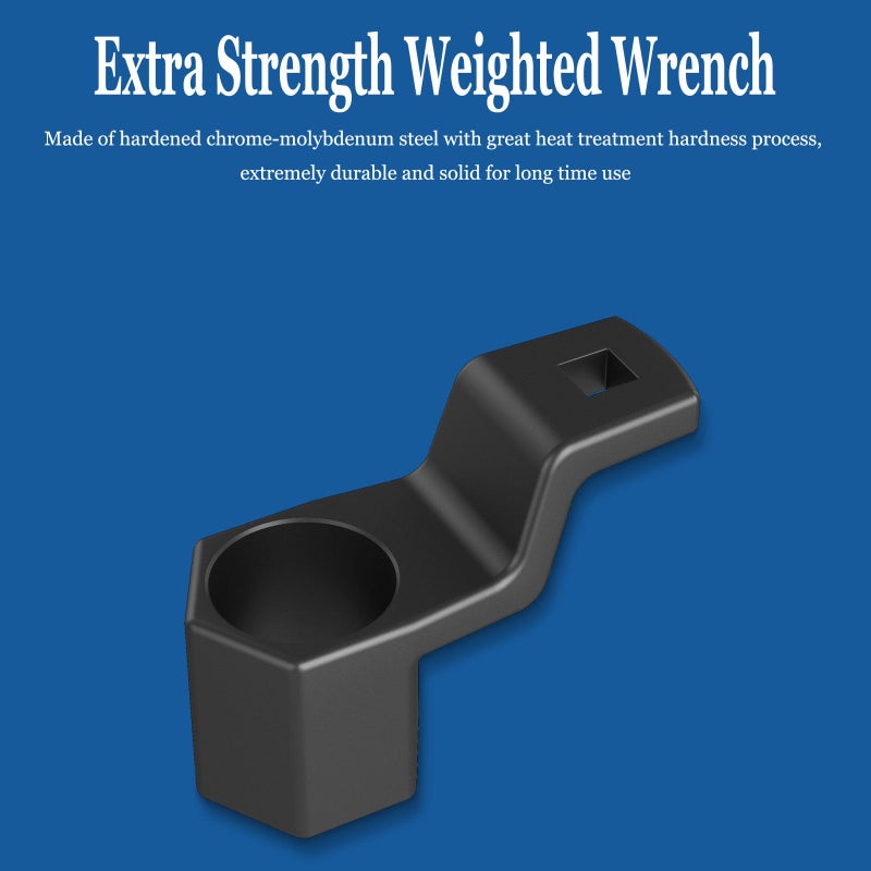 Moker 50mm Crankshaft Crank Pulley Wrench Holder for Honda and Acura Engines (with 19mm Harmonic Balancer Socket)  3 Times Momentum Power of Standard Impact Sockets  Counter-Weighted Socket Tools - Image 2